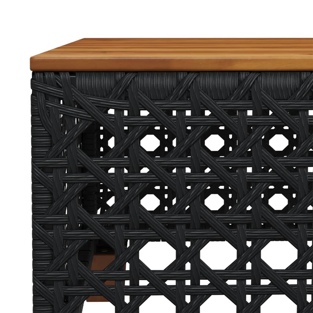 9-delige Loungeset met kussens poly rattan zwart is nu te koop bij PeponiXL, paradijselijk wonen!