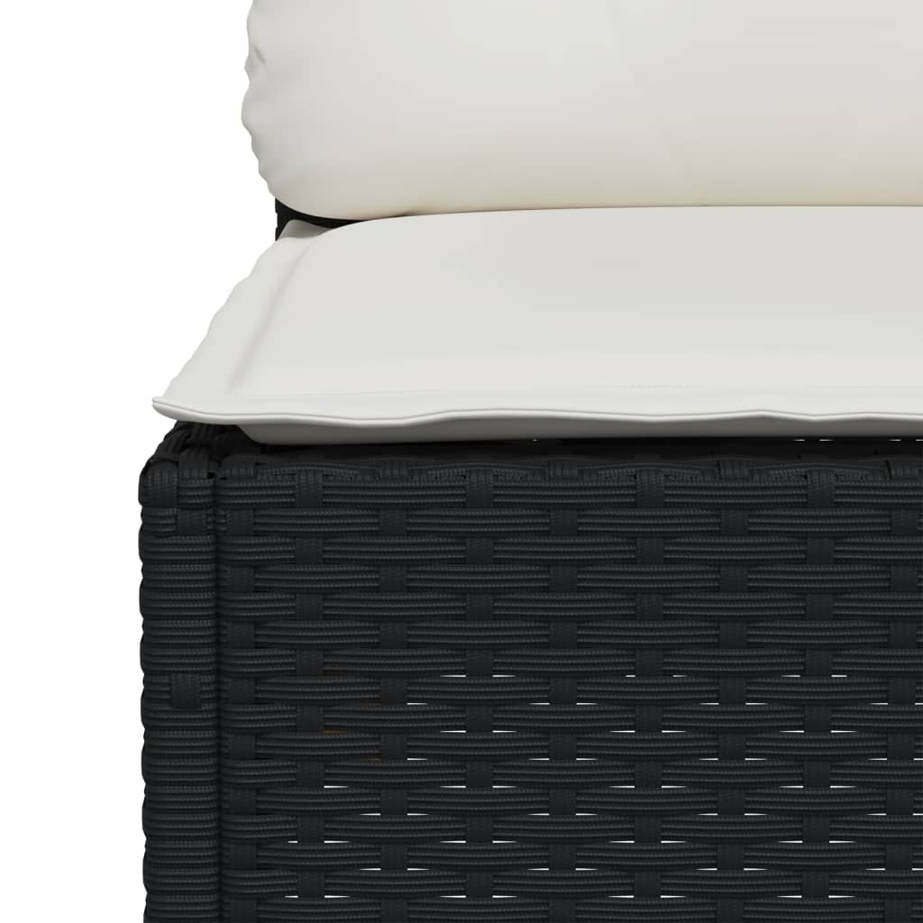 8-delige Loungeset met kussens poly rattan zwart is nu te koop bij PeponiXL, paradijselijk wonen!