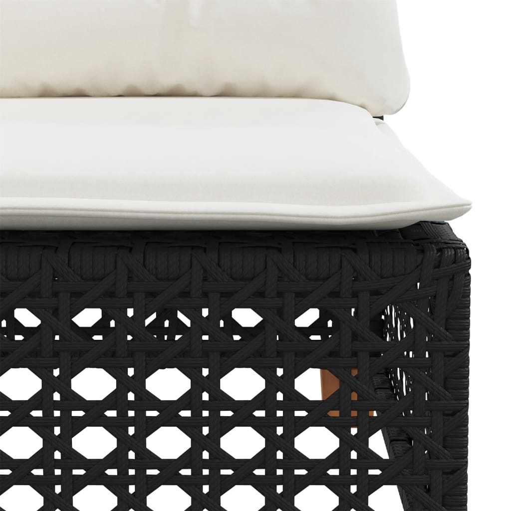 8-delige Loungeset met kussens poly rattan zwart is nu te koop bij PeponiXL, paradijselijk wonen!