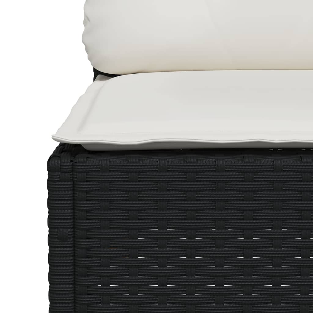 7-delige Loungeset met kussens poly rattan zwart is nu te koop bij PeponiXL, paradijselijk wonen!