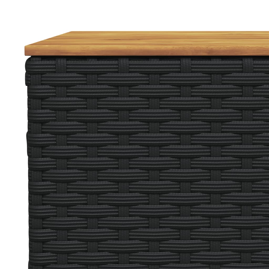 7-delige Loungeset met kussens poly rattan zwart is nu te koop bij PeponiXL, paradijselijk wonen!
