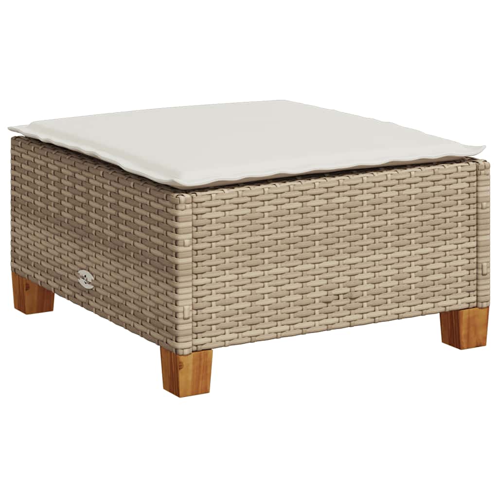 7-delige Loungeset met kussens poly rattan beige is nu te koop bij PeponiXL, paradijselijk wonen!