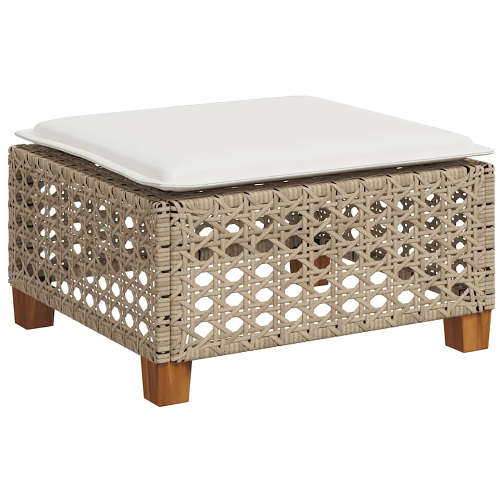 7-delige Loungeset met kussens poly rattan beige is nu te koop bij PeponiXL, paradijselijk wonen!