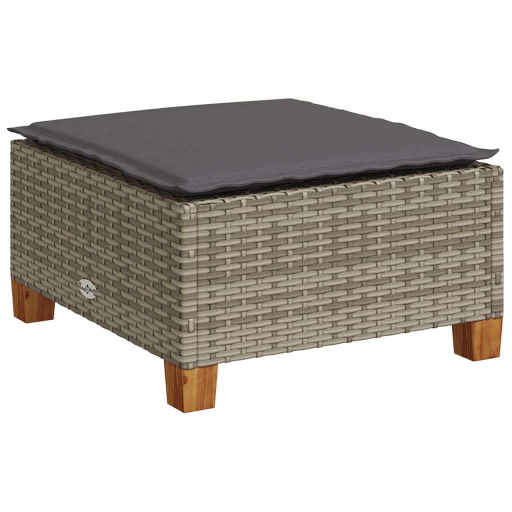 8-delige Loungeset met kussens poly rattan grijs is nu te koop bij PeponiXL, paradijselijk wonen!