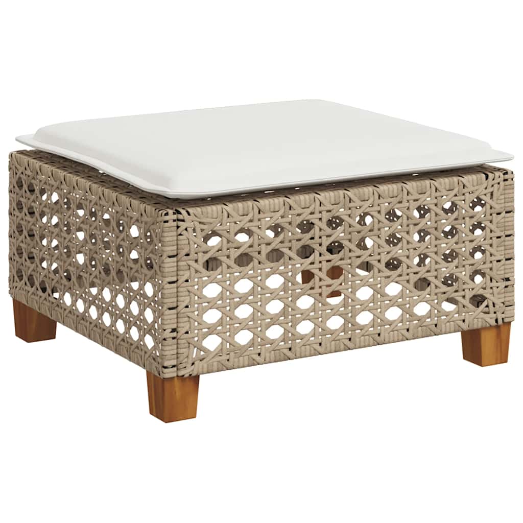 8-delige Loungeset met kussens poly rattan beige is nu te koop bij PeponiXL, paradijselijk wonen!