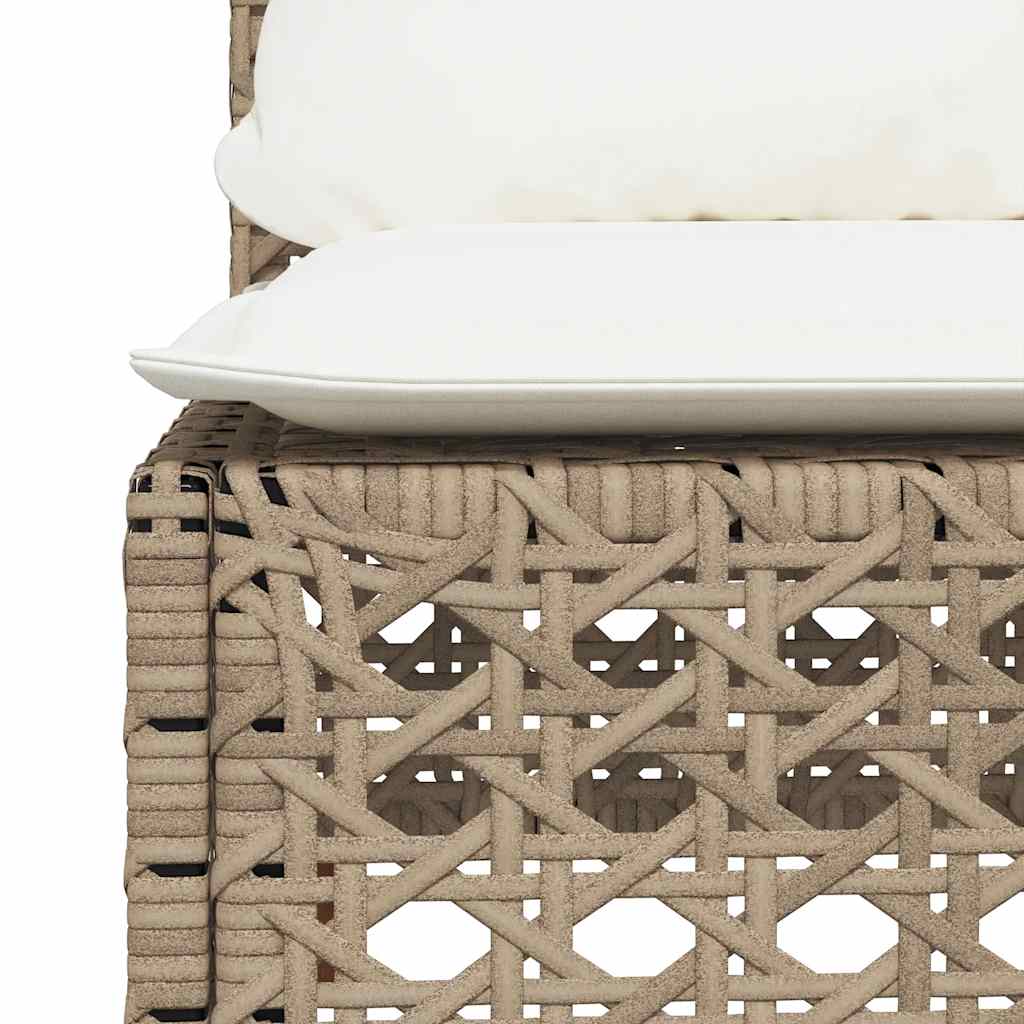 8-delige Loungeset met kussens poly rattan beige is nu te koop bij PeponiXL, paradijselijk wonen!