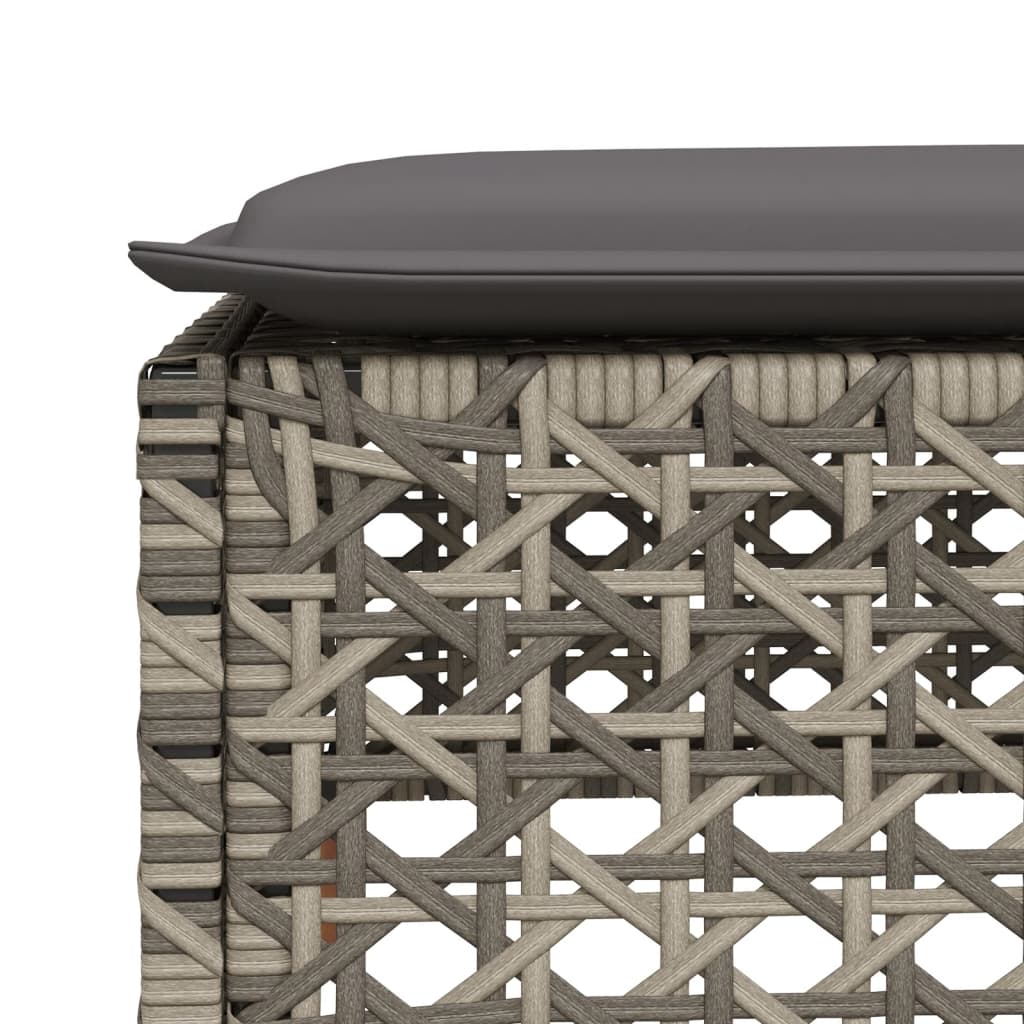 7-delige Loungeset met kussens poly rattan grijs is nu te koop bij PeponiXL, paradijselijk wonen!