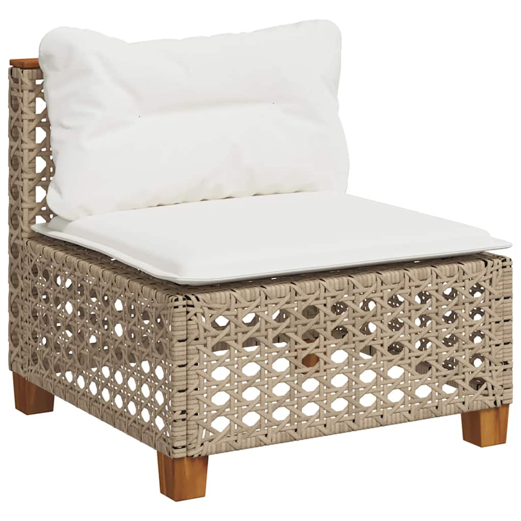 7-delige Loungeset met kussens poly rattan beige is nu te koop bij PeponiXL, paradijselijk wonen!