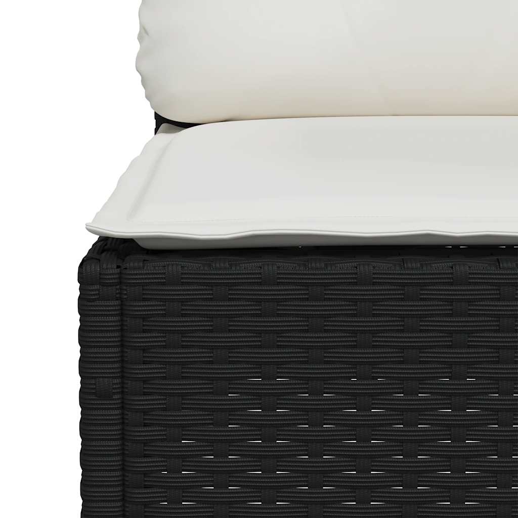 6-delige Loungeset met kussens poly rattan zwart is nu te koop bij PeponiXL, paradijselijk wonen!