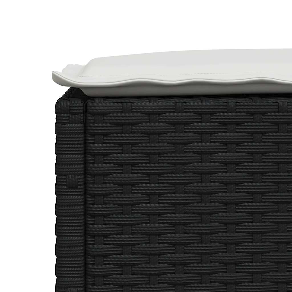 6-delige Loungeset met kussens poly rattan zwart is nu te koop bij PeponiXL, paradijselijk wonen!
