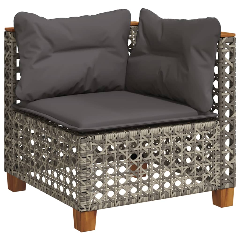 6-delige Loungeset met kussens poly rattan grijs is nu te koop bij PeponiXL, paradijselijk wonen!