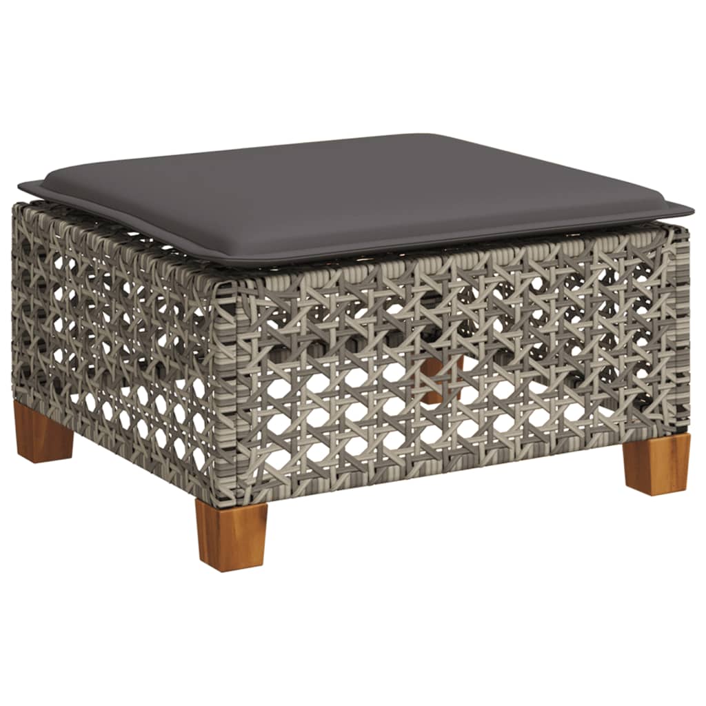 6-delige Loungeset met kussens poly rattan grijs is nu te koop bij PeponiXL, paradijselijk wonen!