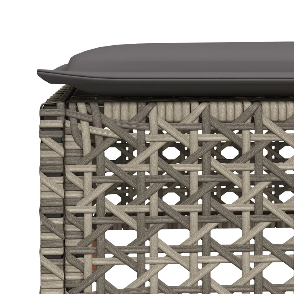 6-delige Loungeset met kussens poly rattan grijs is nu te koop bij PeponiXL, paradijselijk wonen!