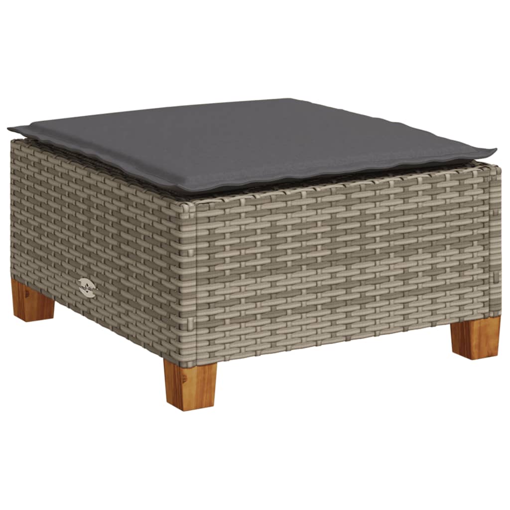 8-delige Loungeset met kussens poly rattan grijs is nu te koop bij PeponiXL, paradijselijk wonen!