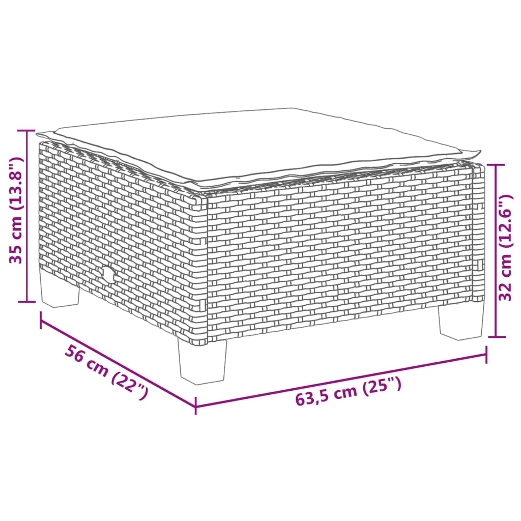 8-delige Loungeset met kussens poly rattan grijs is nu te koop bij PeponiXL, paradijselijk wonen!