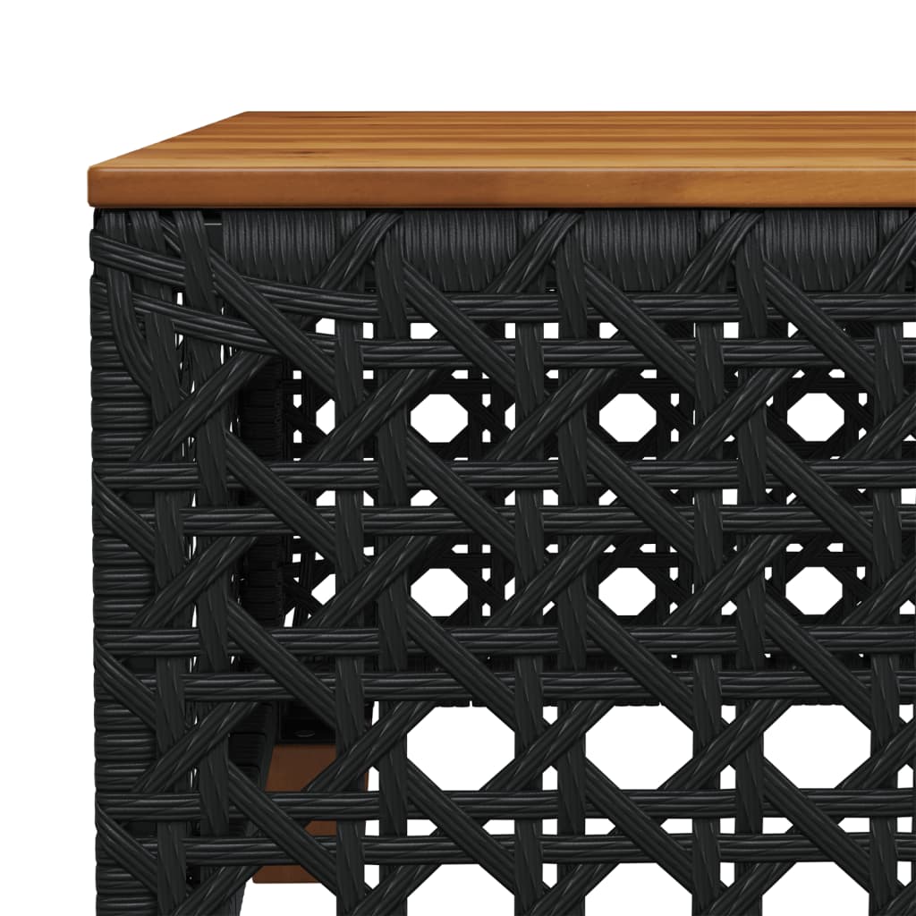 9-delige Loungeset met kussens poly rattan zwart is nu te koop bij PeponiXL, paradijselijk wonen!