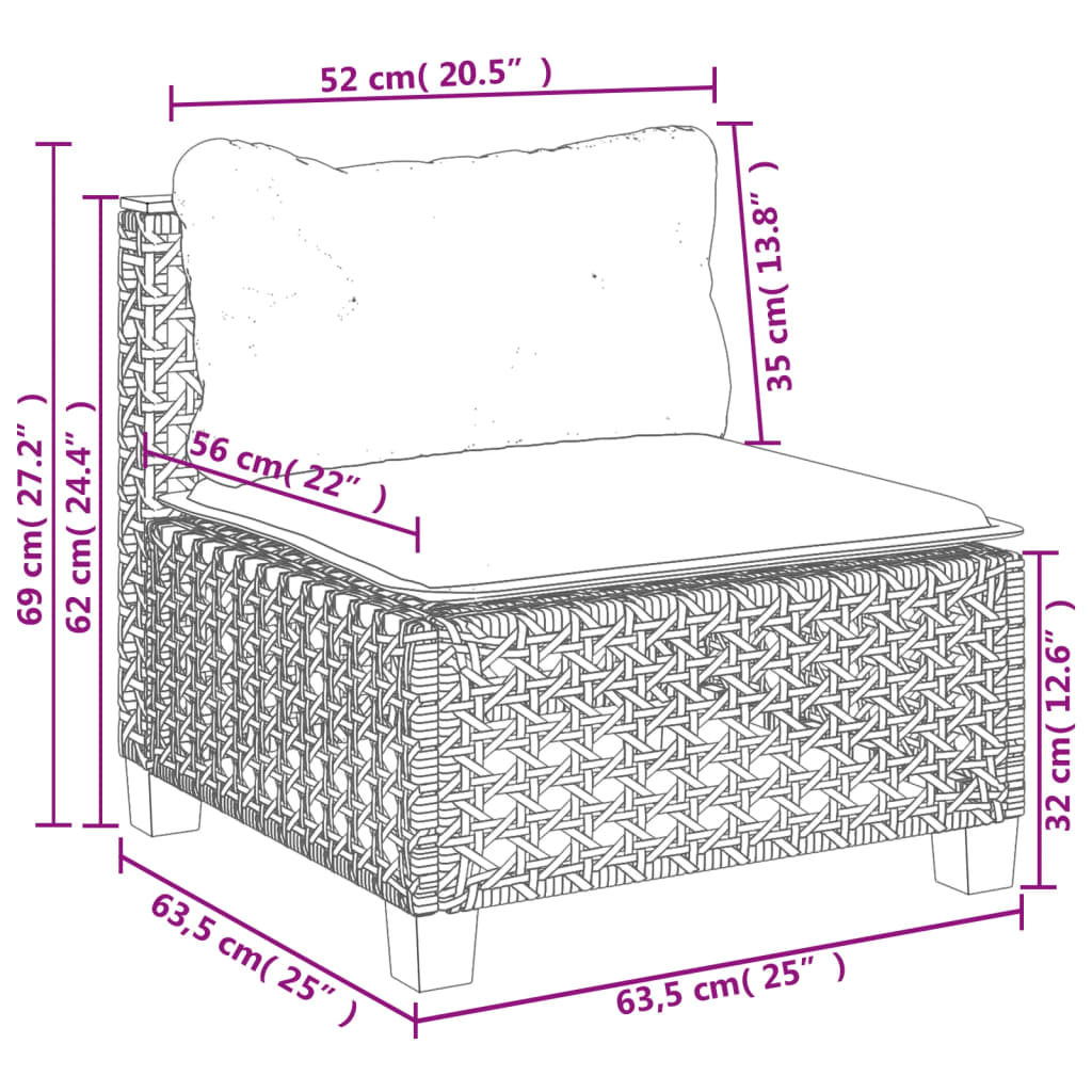 9-delige Loungeset met kussens poly rattan zwart is nu te koop bij PeponiXL, paradijselijk wonen!