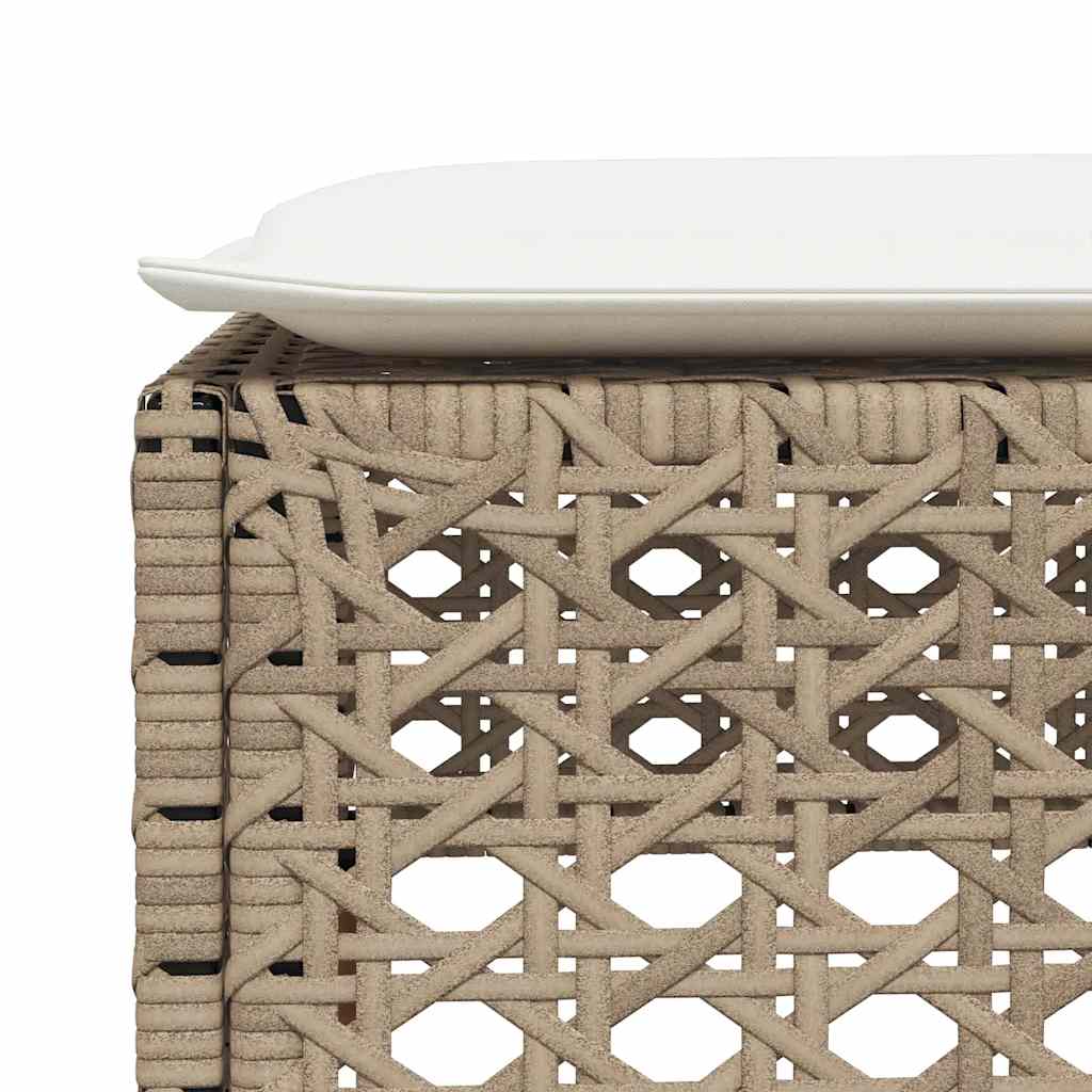 9-delige Loungeset met kussens poly rattan beige is nu te koop bij PeponiXL, paradijselijk wonen!