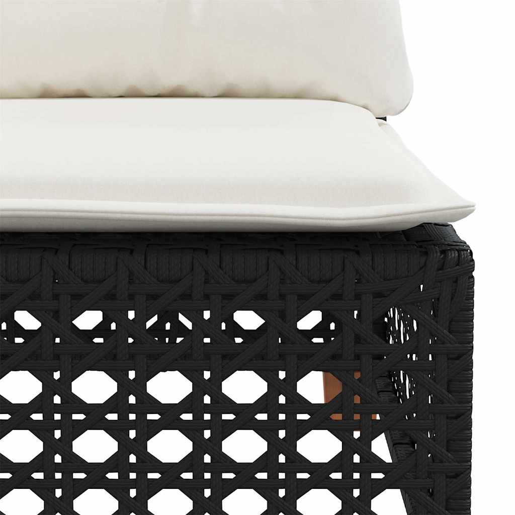 7-delige Loungeset met kussens poly rattan zwart is nu te koop bij PeponiXL, paradijselijk wonen!