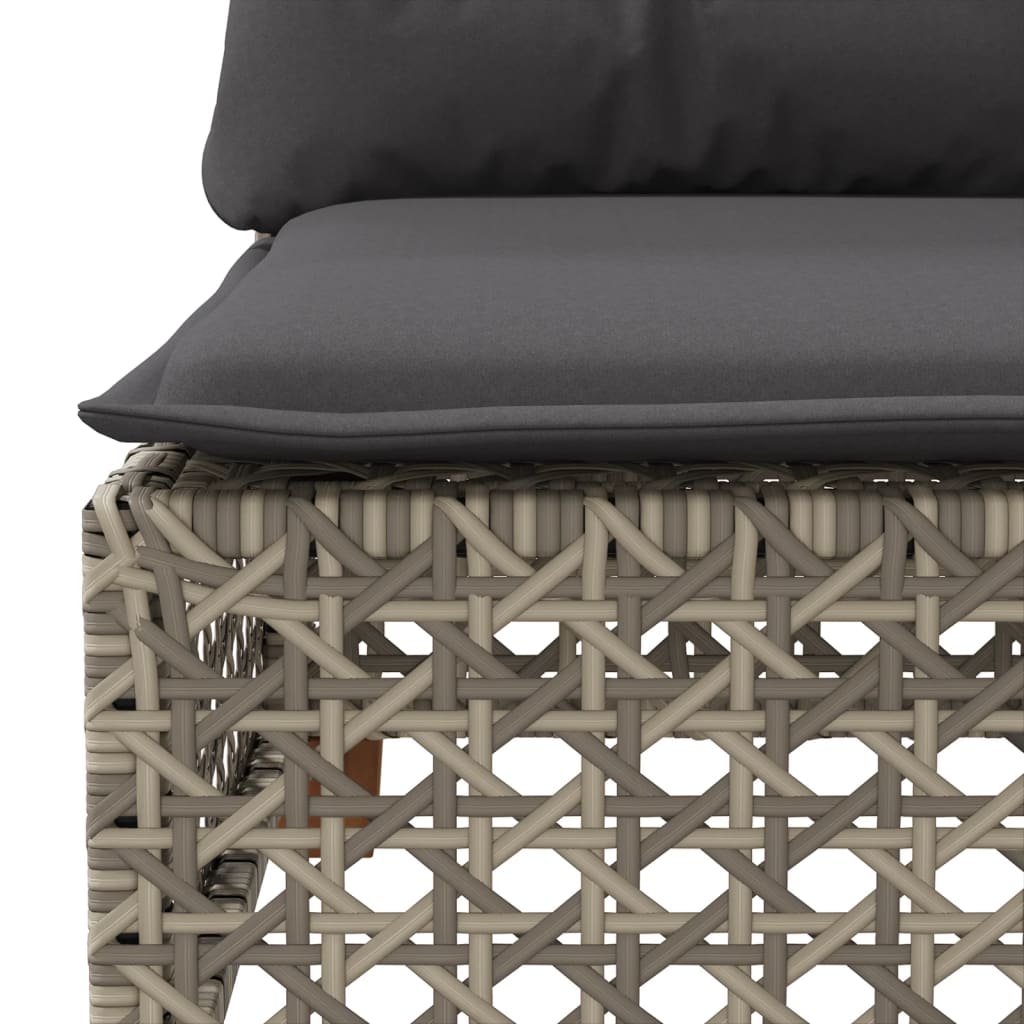 9-delige Loungeset met kussens poly rattan grijs is nu te koop bij PeponiXL, paradijselijk wonen!