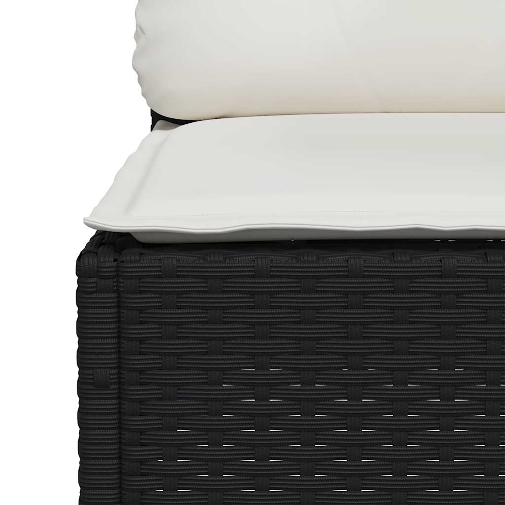 9-delige Loungeset met kussens poly rattan zwart is nu te koop bij PeponiXL, paradijselijk wonen!
