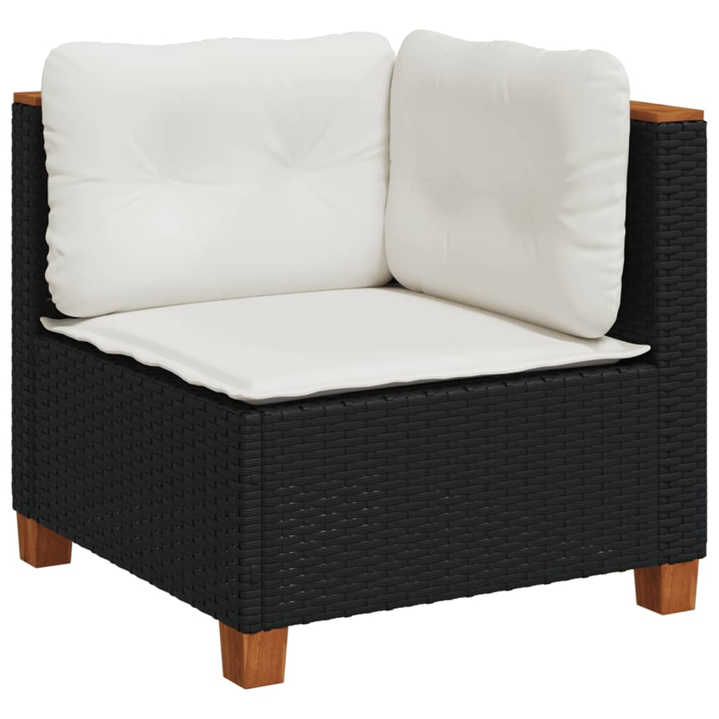 10-delige Loungeset met kussens poly rattan zwart is nu te koop bij PeponiXL, paradijselijk wonen!