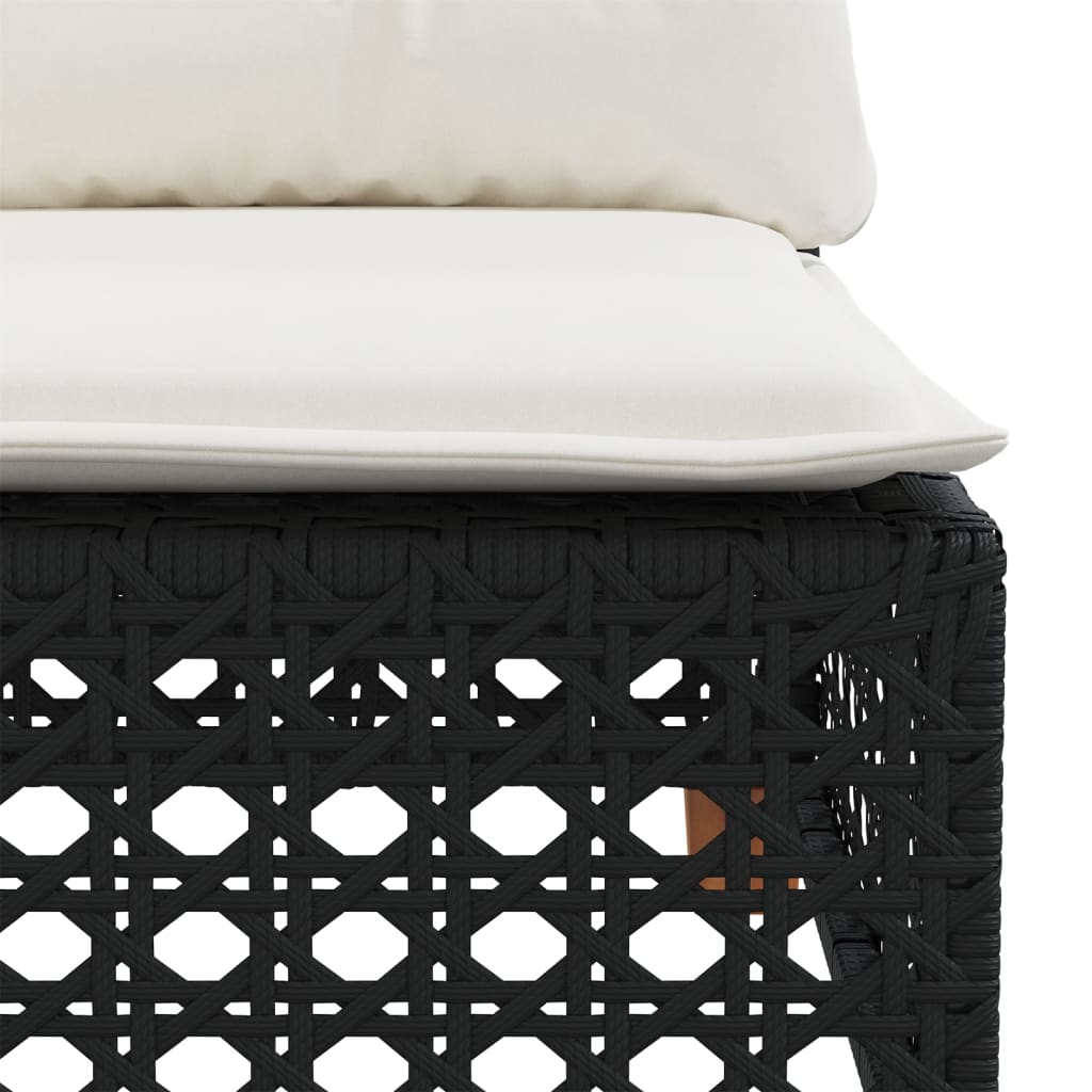10-delige Loungeset met kussens poly rattan zwart is nu te koop bij PeponiXL, paradijselijk wonen!