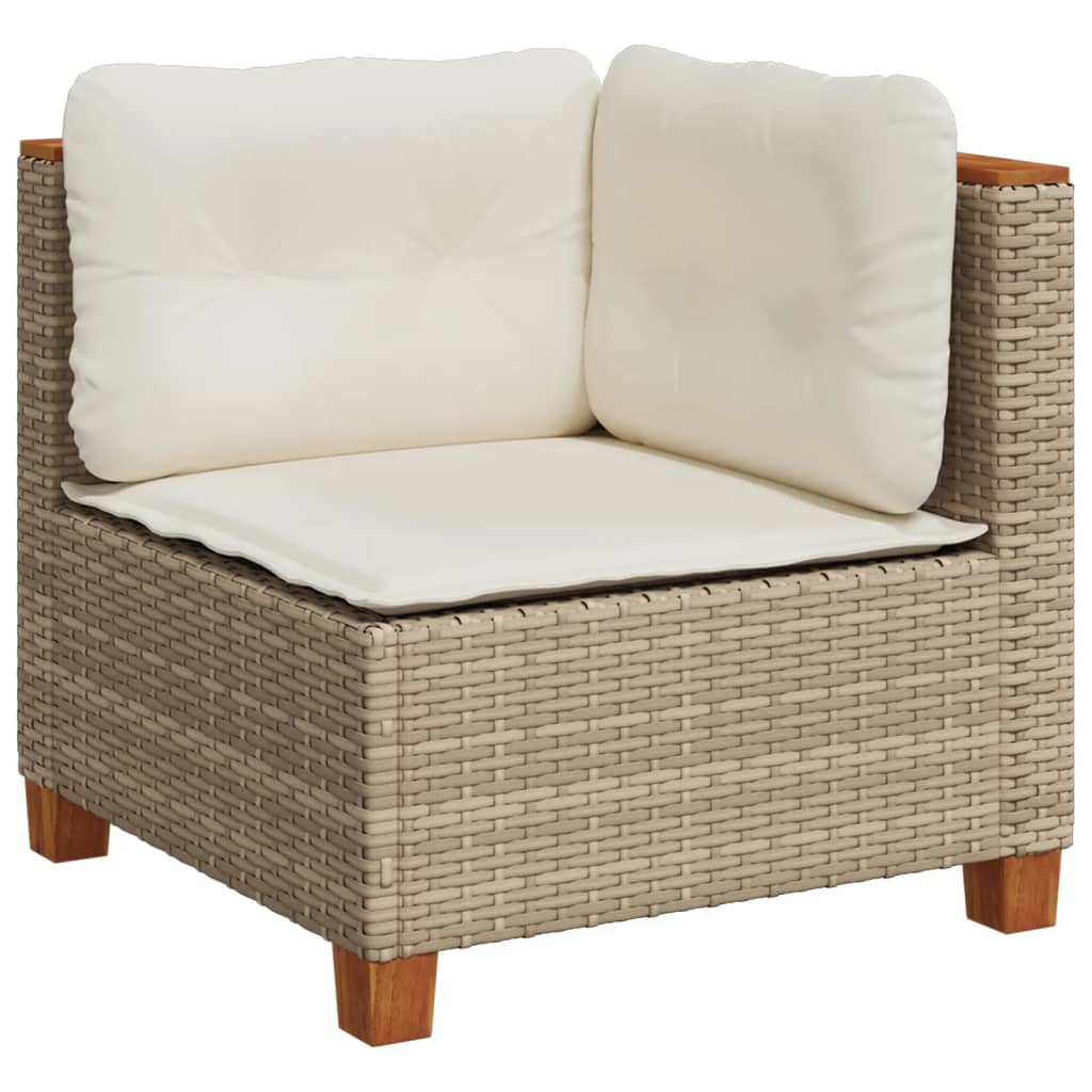 10-delige Loungeset met kussens poly rattan beige is nu te koop bij PeponiXL, paradijselijk wonen!