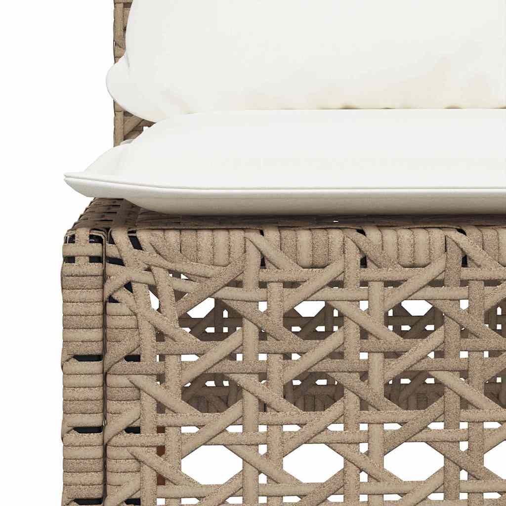 10-delige Loungeset met kussens poly rattan beige is nu te koop bij PeponiXL, paradijselijk wonen!