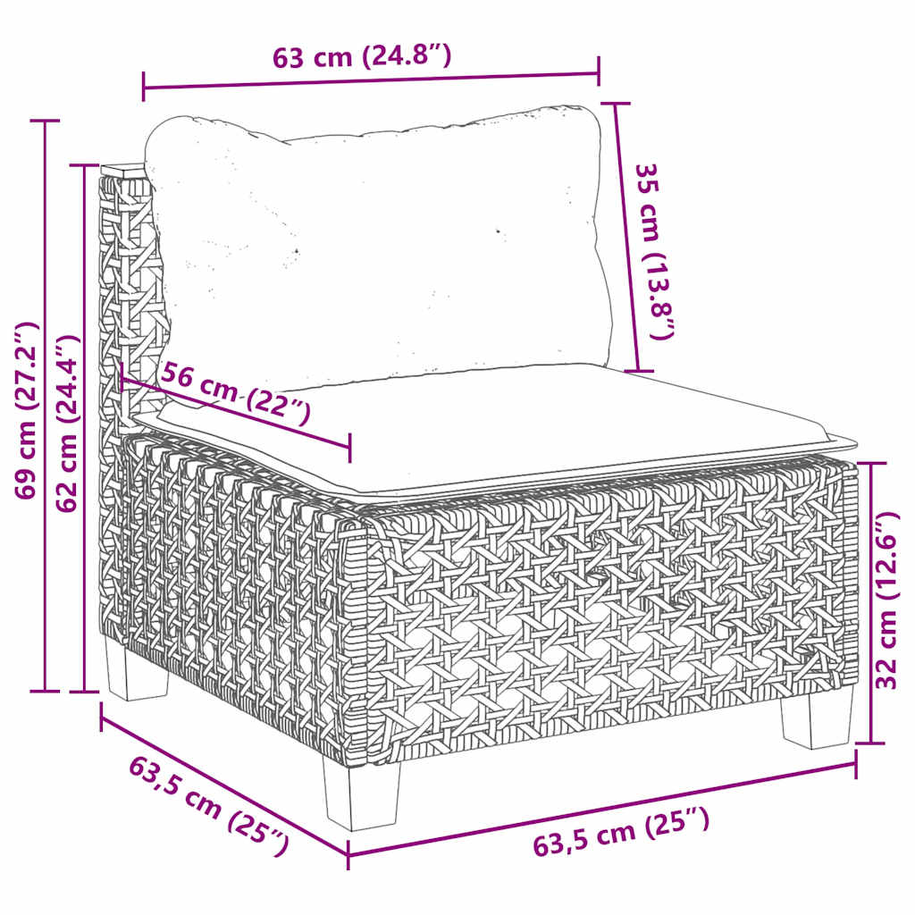 10-delige Loungeset met kussens poly rattan beige is nu te koop bij PeponiXL, paradijselijk wonen!