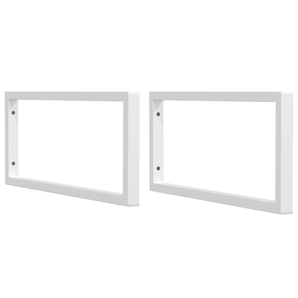 Wandbeugels voor wasbak 2 st rechthoekig staal wit is nu te koop bij PeponiXL, paradijselijk wonen!