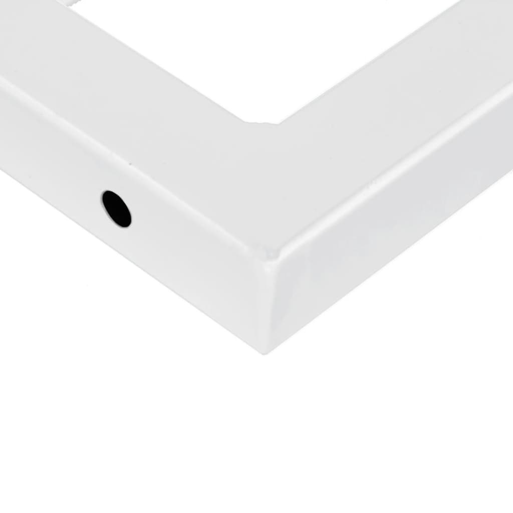 Wandbeugels voor wasbak 2 st rechthoekig staal wit is nu te koop bij PeponiXL, paradijselijk wonen!