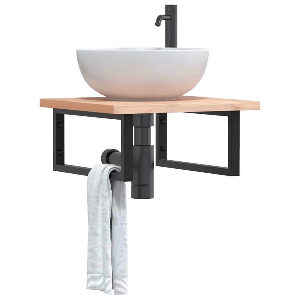 Wandbeugels voor wasbak 2 st rechthoekig staal zwart is nu te koop bij PeponiXL, paradijselijk wonen!