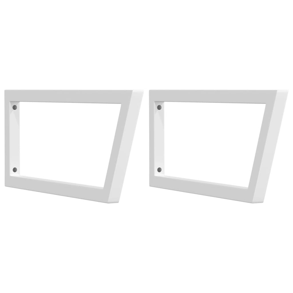Wandbeugels voor wasbak 2 st trapezium staal wit is nu te koop bij PeponiXL, paradijselijk wonen!
