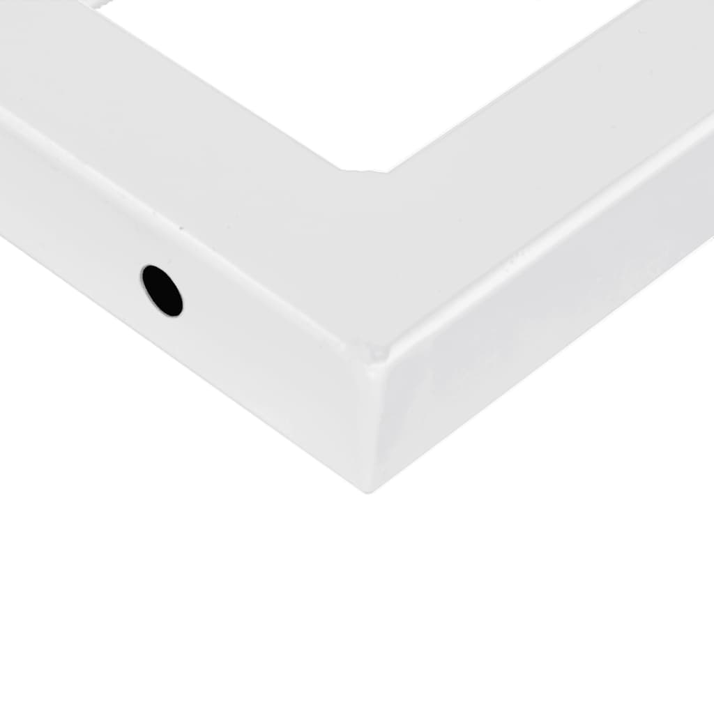 Wandbeugels voor wasbak 2 st trapezium staal wit is nu te koop bij PeponiXL, paradijselijk wonen!