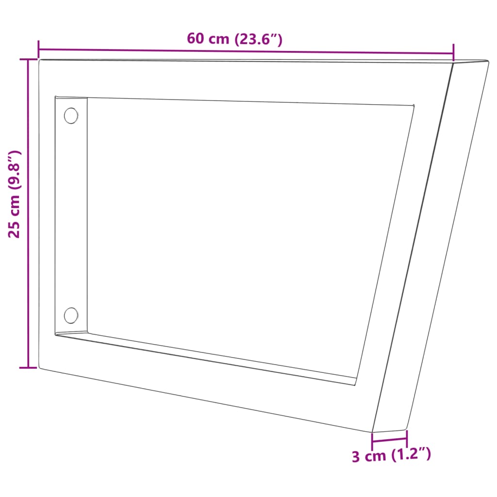 Wandbeugels voor wasbak 2 st trapezium staal wit is nu te koop bij PeponiXL, paradijselijk wonen!