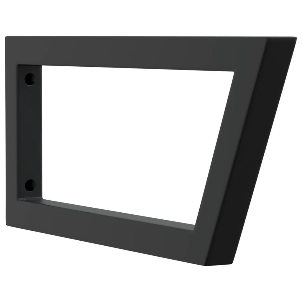 Wandbeugels voor wasbak 2 st trapezium staal zwart is nu te koop bij PeponiXL, paradijselijk wonen!