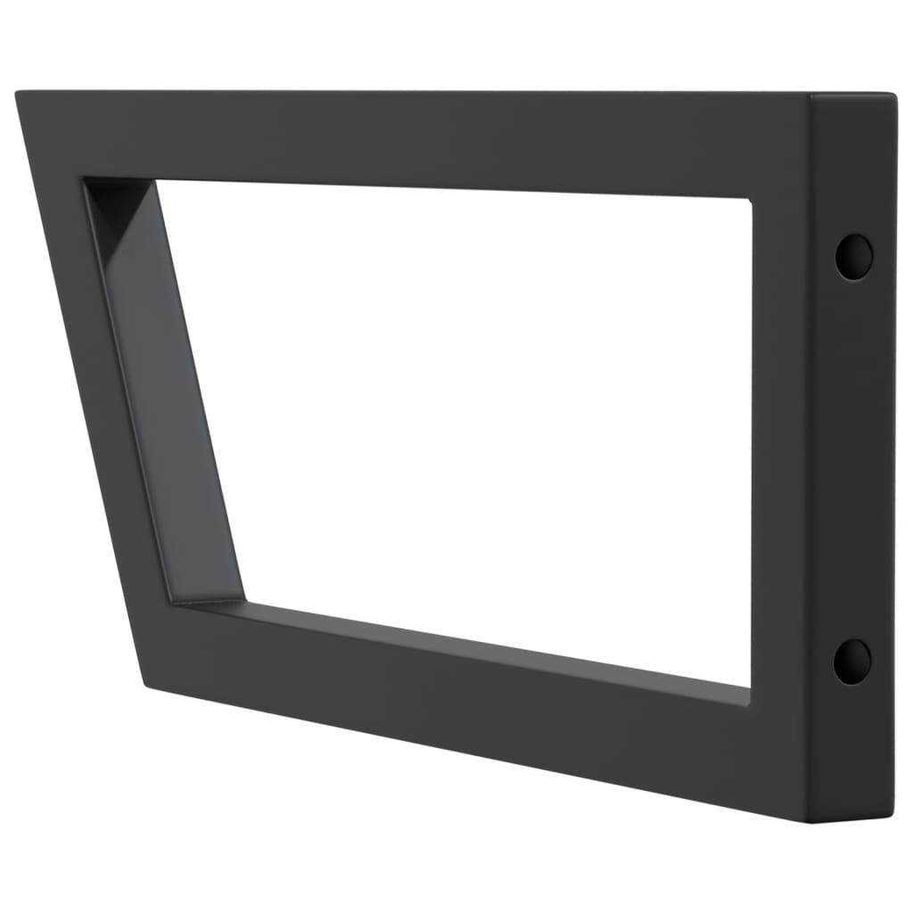 Wandbeugels voor wasbak 2 st trapezium staal zwart is nu te koop bij PeponiXL, paradijselijk wonen!