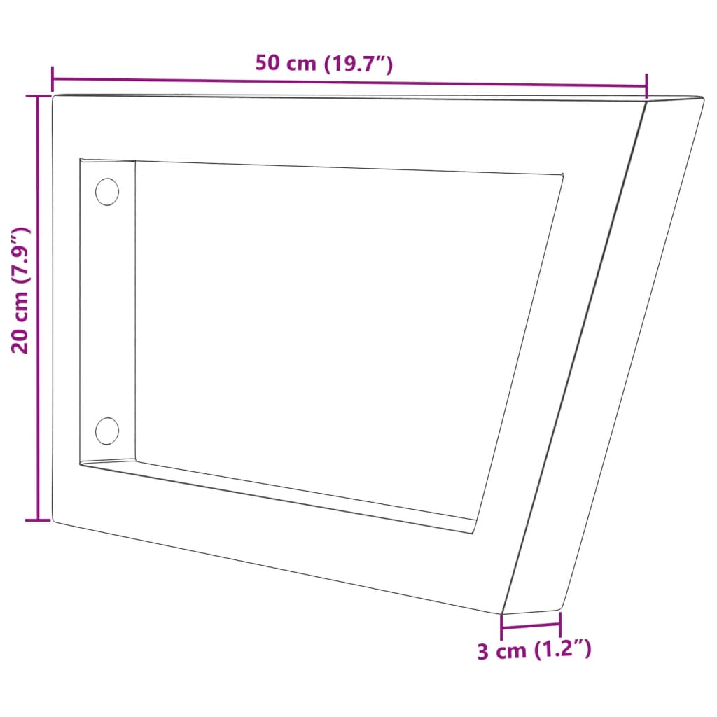 Wandbeugels voor wasbak 2 st trapezium staal zwart is nu te koop bij PeponiXL, paradijselijk wonen!