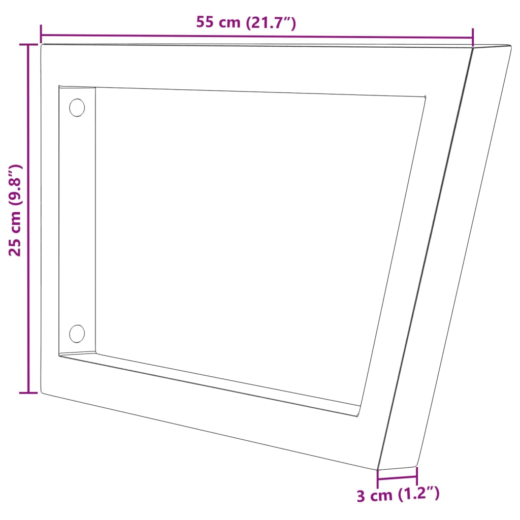 Wandbeugels voor wasbak 2 st trapezium staal zwart is nu te koop bij PeponiXL, paradijselijk wonen!