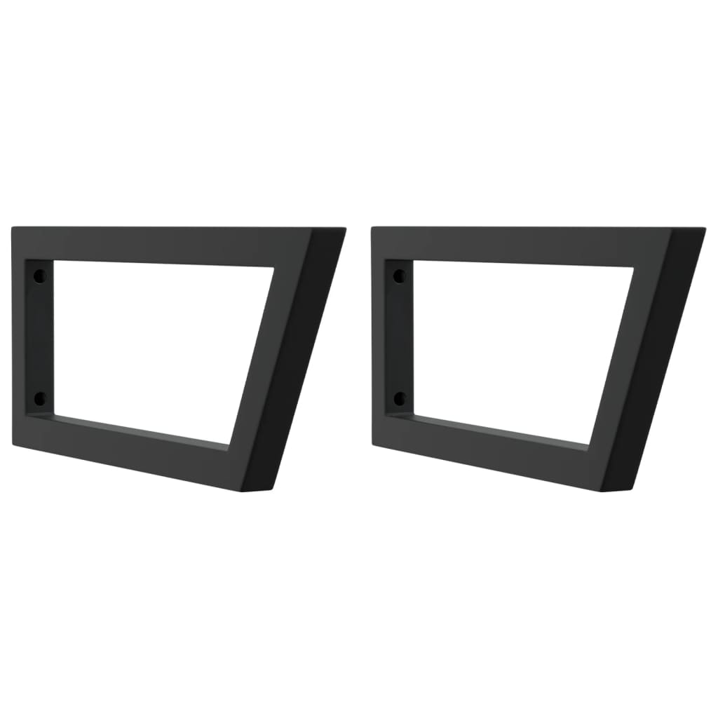 Wandbeugels voor wasbak 2 st trapezium staal zwart is nu te koop bij PeponiXL, paradijselijk wonen!