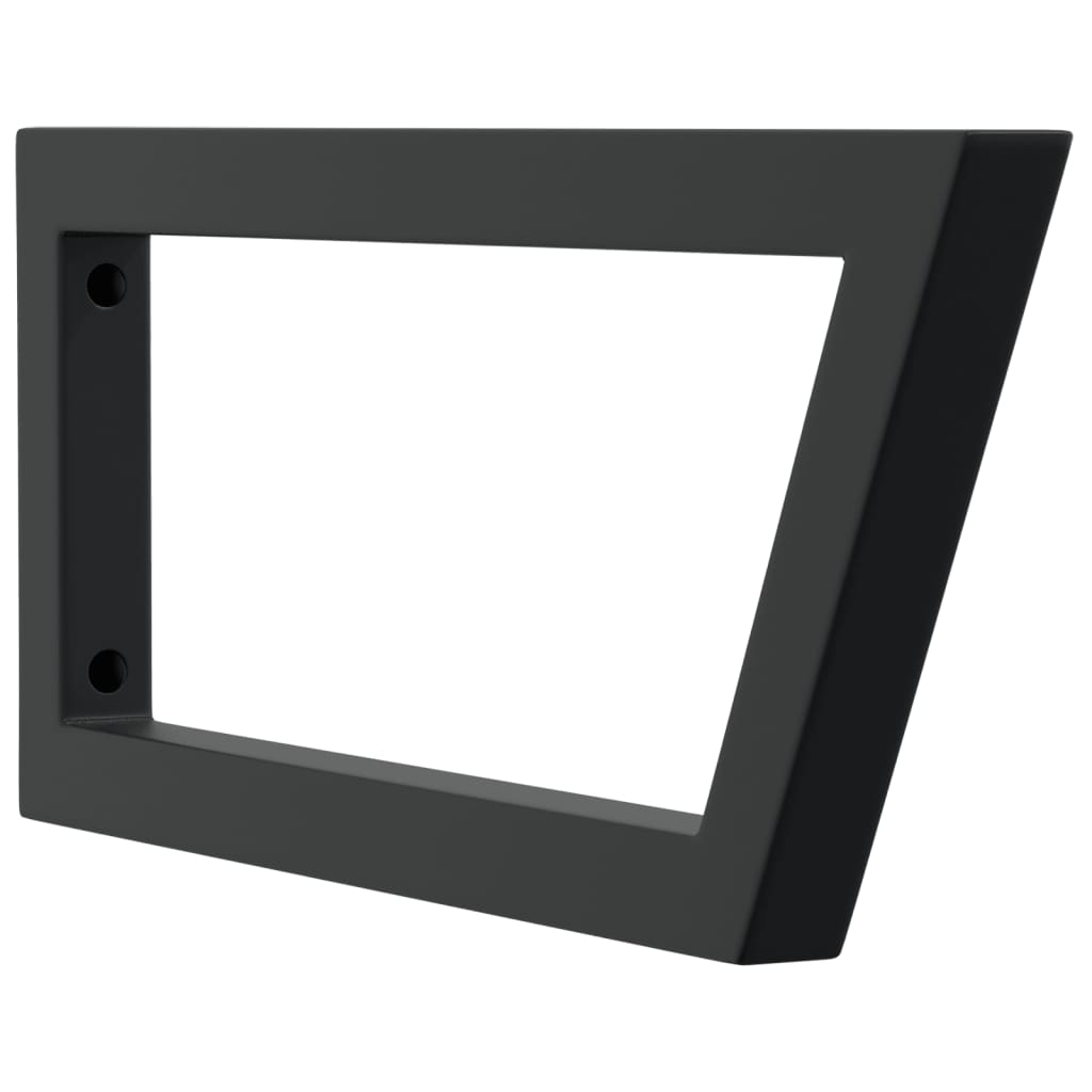 Wandbeugels voor wasbak 2 st trapezium staal zwart is nu te koop bij PeponiXL, paradijselijk wonen!