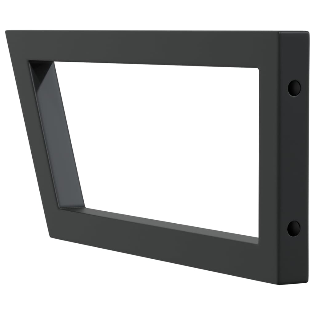 Wandbeugels voor wasbak 2 st trapezium staal zwart is nu te koop bij PeponiXL, paradijselijk wonen!