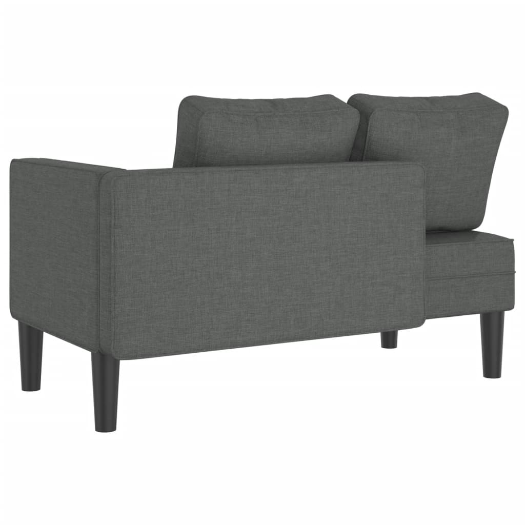 Chaise longue met kussens stof donkergrijs is nu te koop bij PeponiXL, paradijselijk wonen!