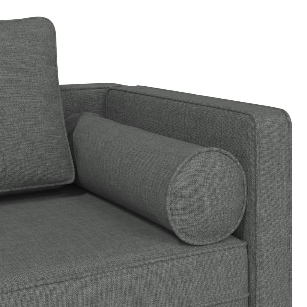 Chaise longue met kussens stof donkergrijs is nu te koop bij PeponiXL, paradijselijk wonen!