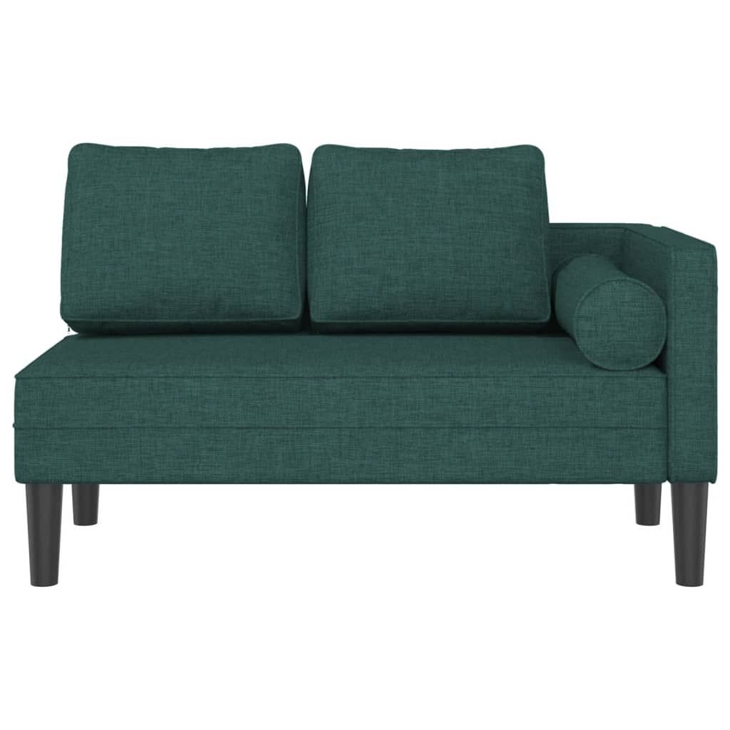 Chaise longue met kussens stof donkergroen is nu te koop bij PeponiXL, paradijselijk wonen!