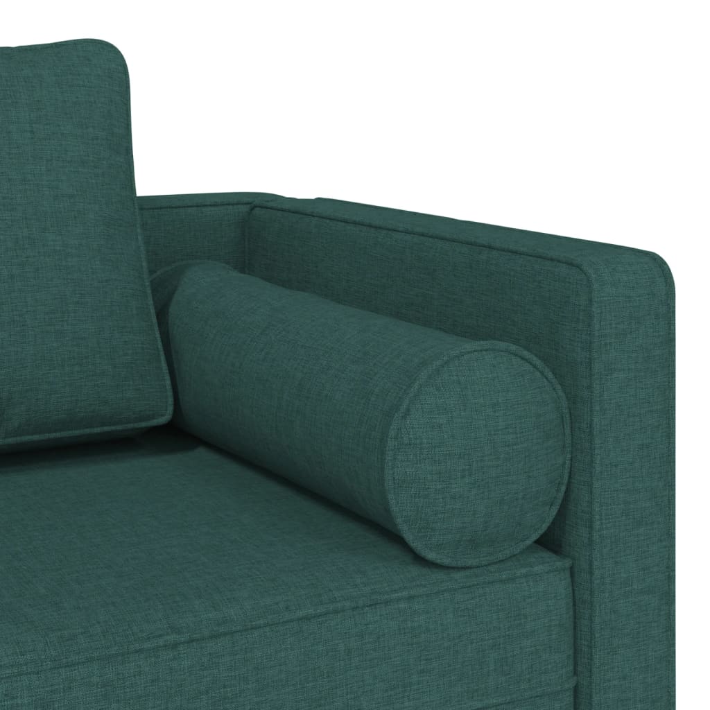 Chaise longue met kussens stof donkergroen is nu te koop bij PeponiXL, paradijselijk wonen!