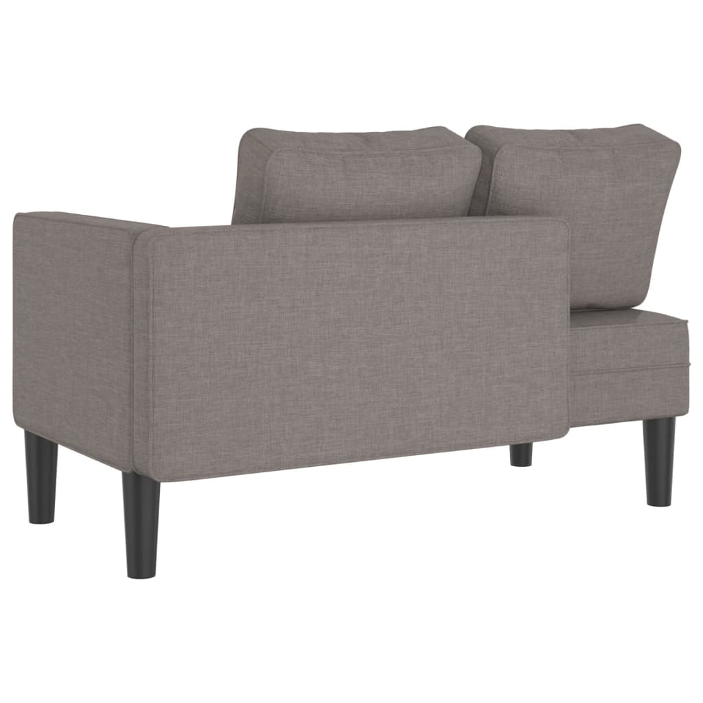 Chaise longue met kussens stof taupe is nu te koop bij PeponiXL, paradijselijk wonen!