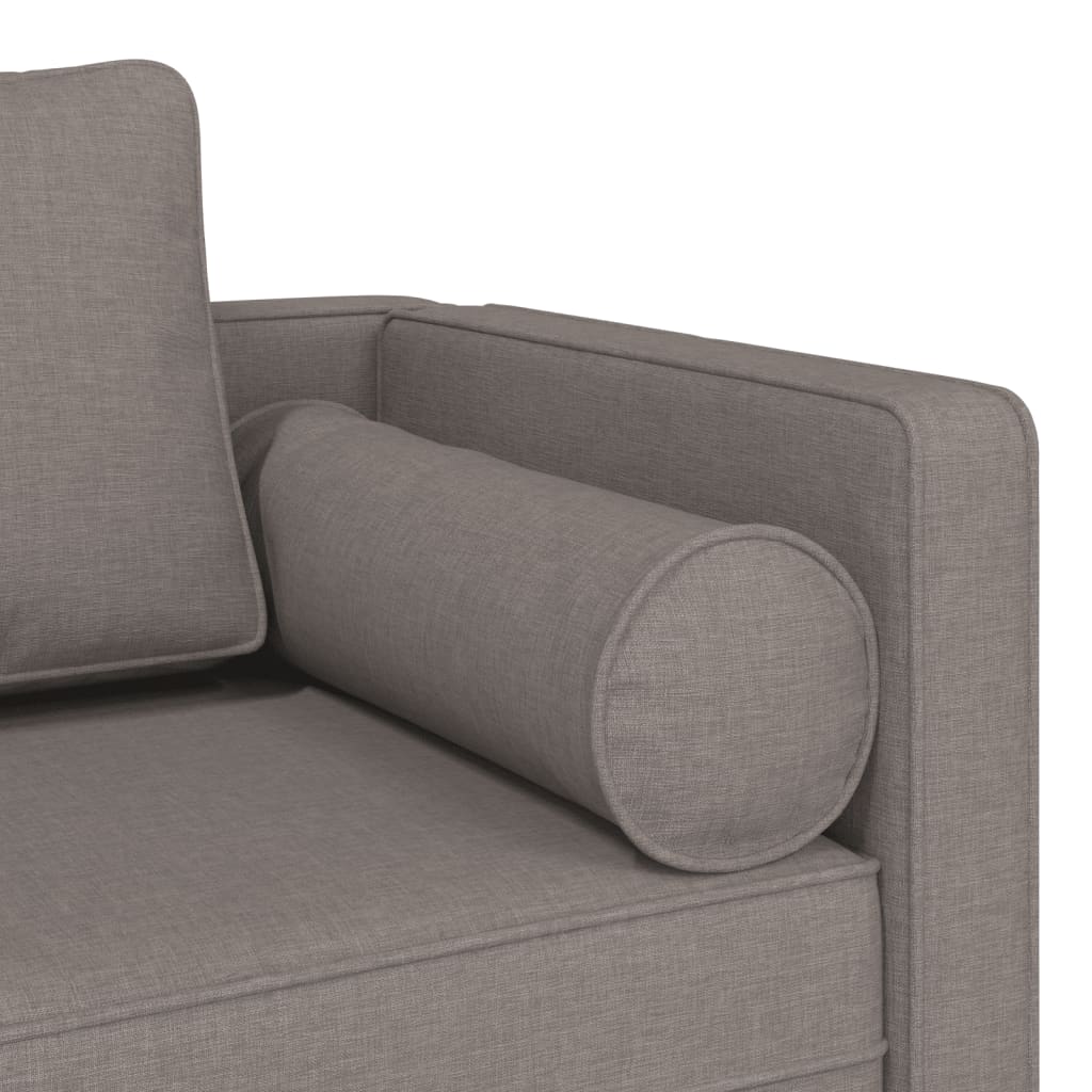Chaise longue met kussens stof taupe is nu te koop bij PeponiXL, paradijselijk wonen!