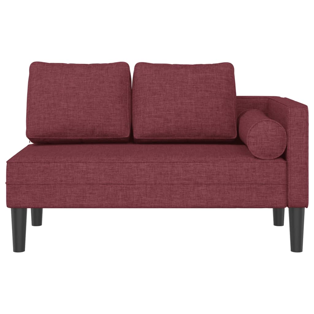 Chaise longue met kussens stof wijnrood is nu te koop bij PeponiXL, paradijselijk wonen!